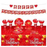 New Valentines Day Party Supplies Set for 24