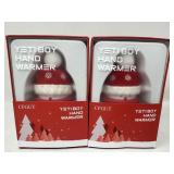 New (2) Hand Warmers Rechargeable, Snowman