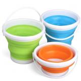 623-New 3L Jumbo Foldable Buckets, Sand Beach Toy