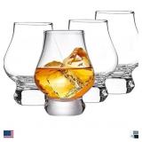 New Mfacoy Whiskey Glasses Set of 4, Scotch Glass
