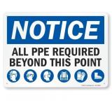 (Lot of 2) SmartSign "Notice - All PPE Required