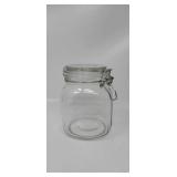 600-Glass Jar With Hidge Lid New Opened Damaged