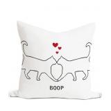 New Rusenbao Cute Cat Love Boop Kiss Throw Pillow