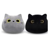 New Bekrgwiy 2Pcs Black Cat Plush Toy Gray Cat