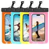 New 4 Pack Waterproof Phone Pouch IPX8 Universal