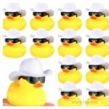 Deekin 12 Set 5" Large Cowboy Rubber Ducks with
