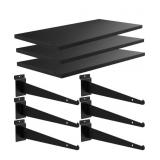New 3 Pack Wooden Slatwall Shelf, 20" x 8" Slat