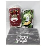 3 PCs Christmas Decor Items, Includes Set of 4