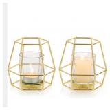 New Nuptio Geometric Tealight Candle Holder Gold