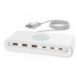 145W USB C Charging Station Block Hub 6-Port