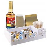Coffee Station Organizer for Countertop - Wooden