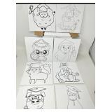 New Tenceur 30 Pcs Graduation Pre Drawn Canvas