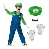 New Super Mario Brothers Boys Luigi Costume.