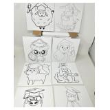 New Tenceur 30 Pcs Graduation Pre Drawn Canvas