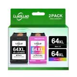 New LLAOLLAO Remanufactured HP Ink 64 Replacement