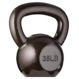 35 LB Amazon Basics Cast Iron Kettlebell, Gently