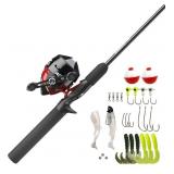 New Zebco 404 Spincast Reel and 2-Piece Fishing