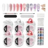 2 Ct Solid Gel Builder Kit Non-Stick,Hand Nail