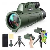 12x50 HD Monocular Telescope - BAK4 Prism & FMC