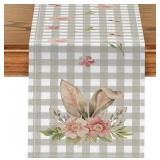 New Bunny Carrots Happy Easter Table Runner -