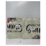 New (2) New Mom Pregnancy Surprise Linen Throw