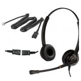 New Corded RJ9 Telephone Headset with Microphone