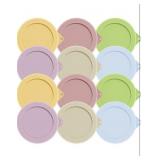 New Layhit 12 Pcs 2 Cup Round Silicone Storage