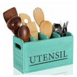 New Yoande Teal Kitchen Utensil Holder Rustic