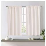 New OWENIE Short Beige Curtains 54 Inch Length 2