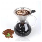 Moistyglass Pour Over Coffee Maker with Reusable