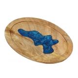 New Unique Handmade Oval Shape Mango Wood Resin