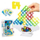 New LLESSOO 64 PCS Tetra Tower Game for Adult &