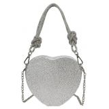 New Women Heart Shape Evening Bag Sparkly