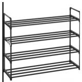 SONGMICS Shoe Rack, 4 Tier Shoe Organizer, Metal