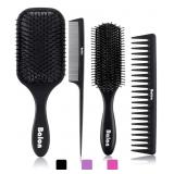 New 4Pcs Paddle Hair Brush, Detangling Brush and