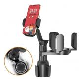 Cup Holder Phone Mount for Car,2 in 1 Phone Seat