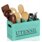 2 Ct Yoande Teal Kitchen Utensil Holder Rustic