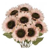 New 8PCS Sunflowers Artificial Flowers 25" Long