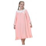 New Girls Cotton Nightgowns Long Sleeve Pajamas