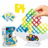 New64 PCS Tetra Tower Game, Family Games for Kids