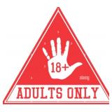 New Adults Only Tin Sign Decor, Size 16 x 12
