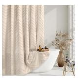 Beige Boho Shower Curtain 72 x 72 Modern