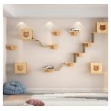 SHENGOCASE Solid Wood Wall Mounted Carpet-Covered