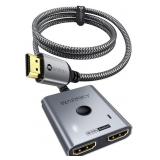New HDMI Switch 2 in 1 Out 4K@60Hz, WARRKY[with