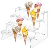 yarlung Acrylic Ice Cream Cone Display Stand, 24