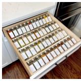 MIUKAA Clear Acrylic Spice Drawer Organizer, 4