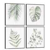 Framed Botanical Plant Wall Art: Sage Green