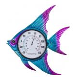 Fish Garden Outdoor Thermometer with Gradient
