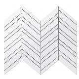 DICOFUN Polished White Herringbone Peel and Stick