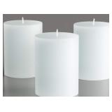Melt Candle Pillar Candles, 3 Pack - Unscented